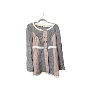 Bensoni Women's Long Sleeve Shacket Tunic Size 6 Gray